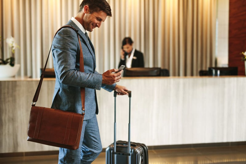 Man with suitcase